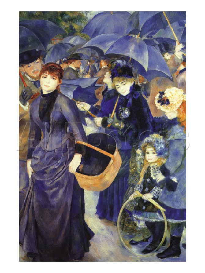 Les Para Pluies - Pierre-Auguste Renoir painting on canvas